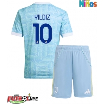Camiseta Juventus Kenan Yildiz #10 Visitante Equipación para niños 2025-26 manga corta (+ pantalones cortos)